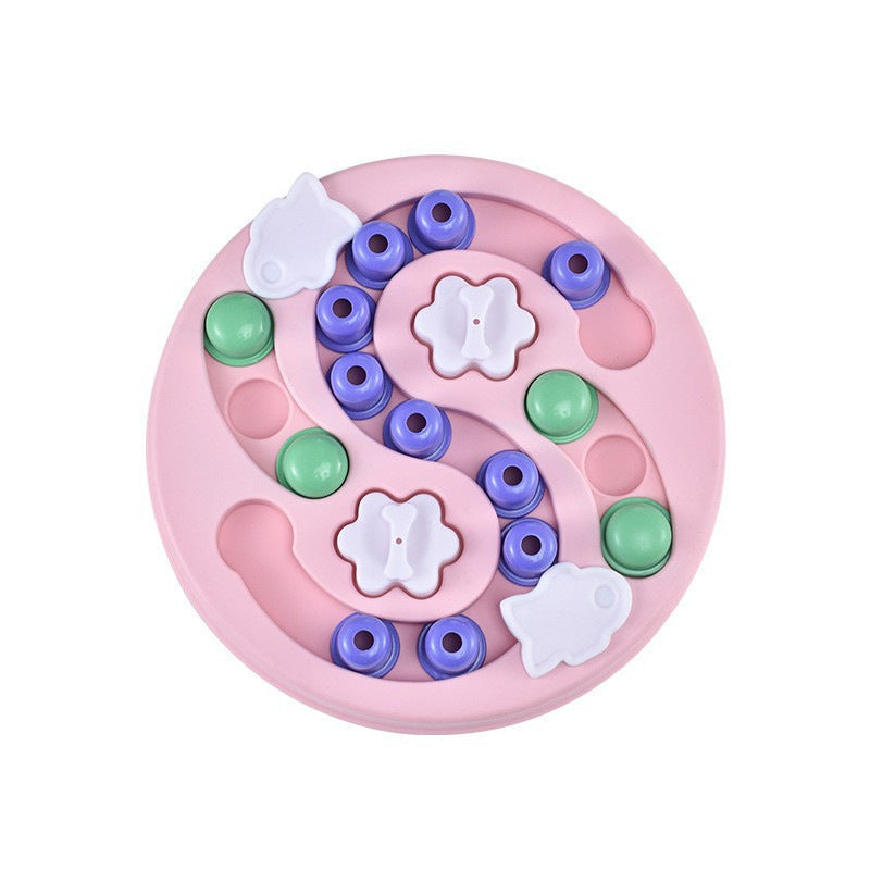 Interactive Slow Feeder Dog Bowl - Puzzle Toy for Pets